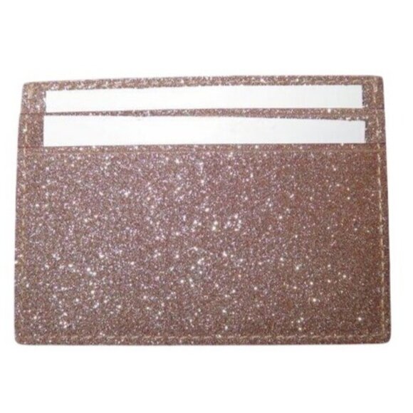 Kate Spade Rose Gold Glitter Chain Crossbody clutch with matching Card Holder - Picture 12 of 12